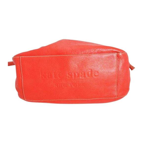 Kate Spade handbag tote bag, drawstring style, leather, red